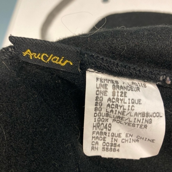 AUCLAIR Sz O/S Lined 80%  Wool winter Hat Toque with Laces / Ties - Picture 5 of 5